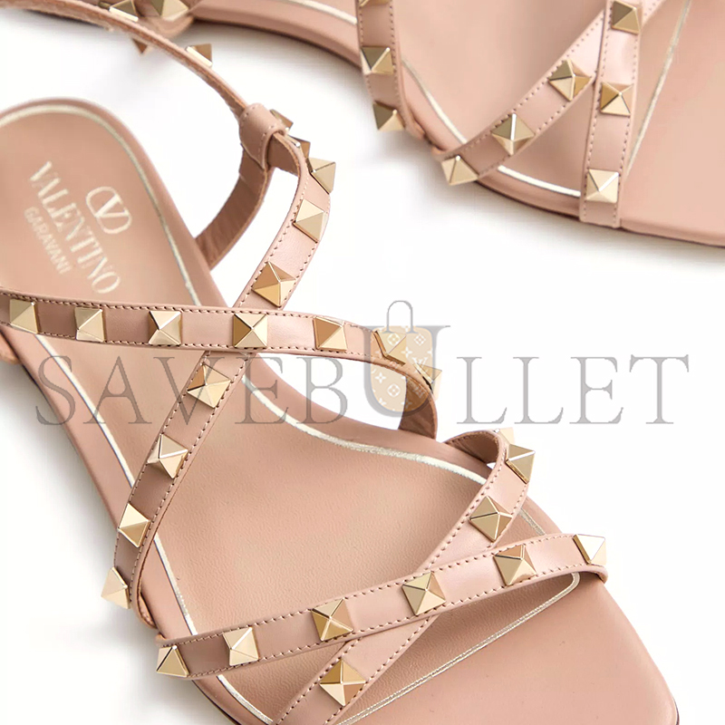 Va1e*ntin0 calfskin rockstud sandal with straps 5w2s0hr8vod_gf9