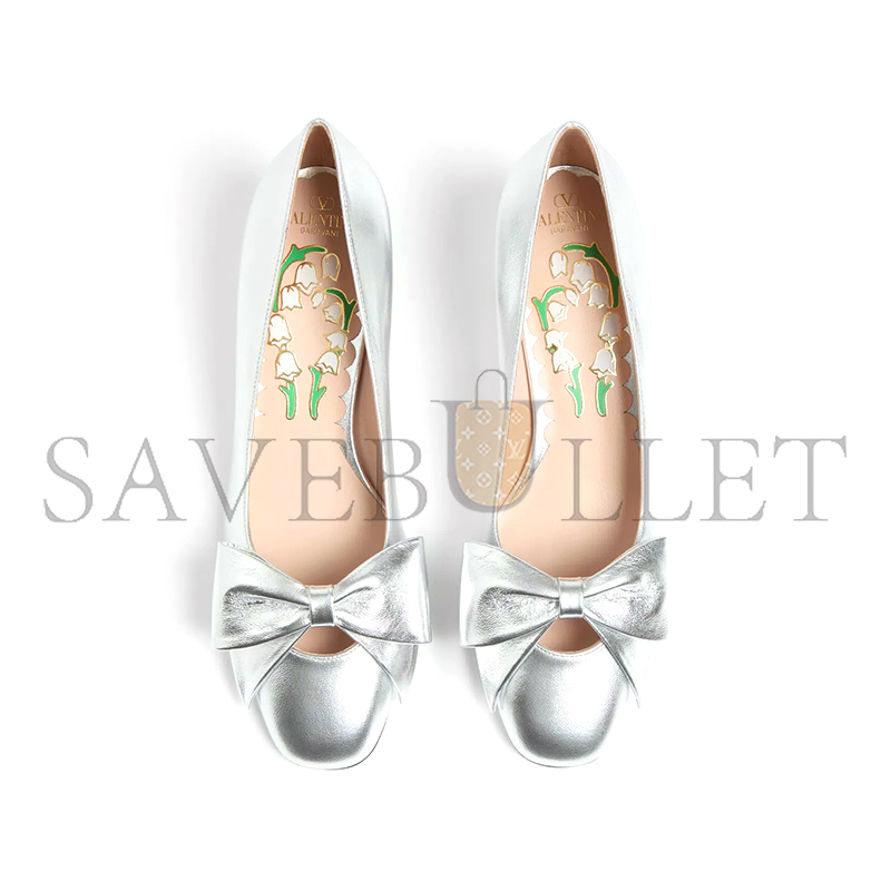 Va1e*ntin0 bowow pumps in laminated nappa 45mm 6w2s0lb5kdr_s13