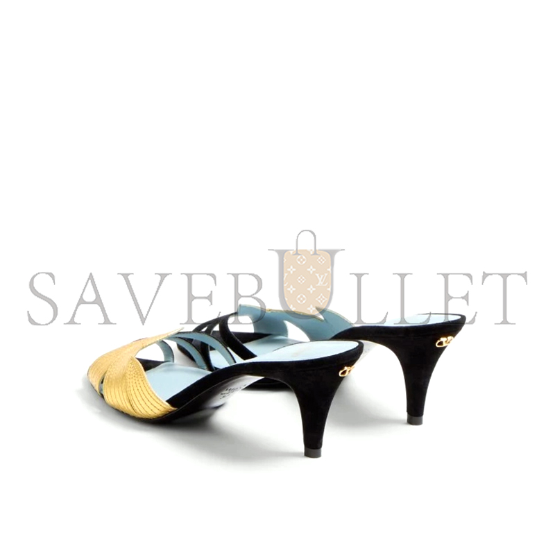 Va1e*ntin0 foliefoliage suede slide sandal 65mm 6w0s0mh3kmn_dql