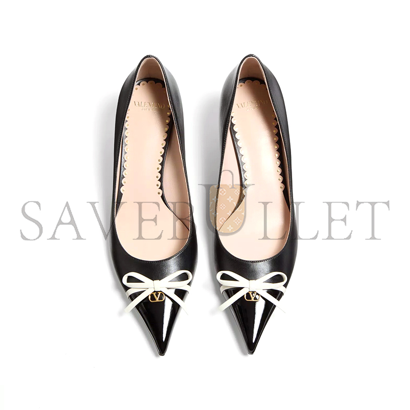 Va1e*ntin0 bepointy pump in patent leather and kidskin 45mm 6w2s0lq0dal_790