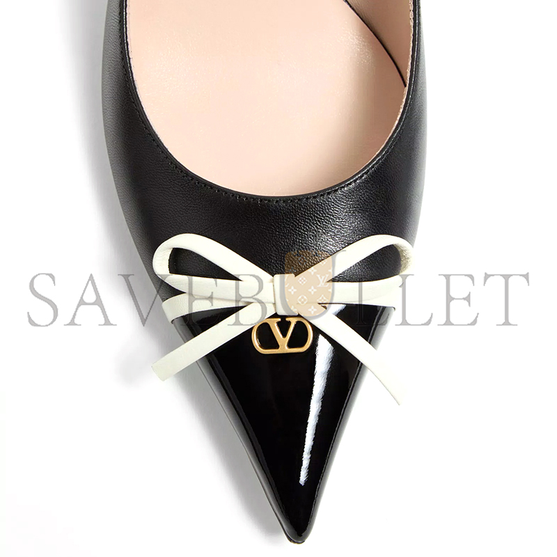 Va1e*ntin0 bepointy pump in patent leather and kidskin 45mm 6w2s0lq0dal_790