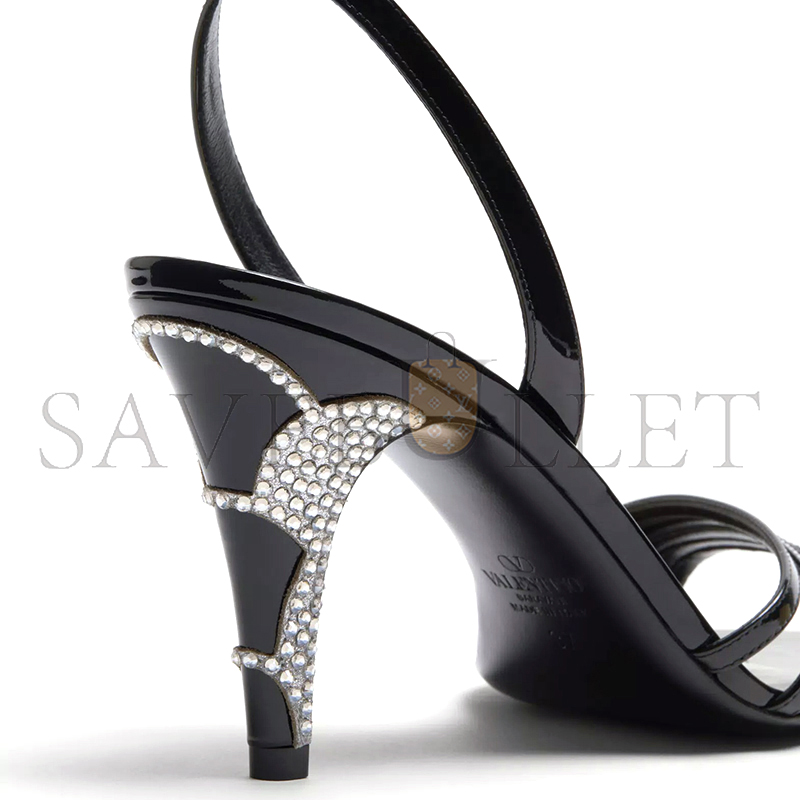 Va1e*ntin0 ladycrush patent leather sandal with crystals 85mm 6w2s0ld3swk_r2d