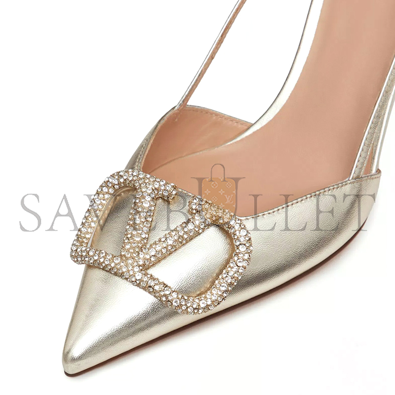 Va1e*ntin0 vlogo glow laminated nappa slingback pump 80mm 3.15in 5w2s0r01pvy_p18