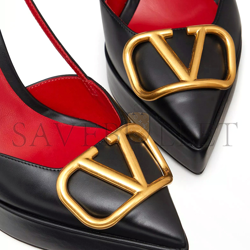 Va1e*ntin0 vlogo signature calfskin slingback platform pump 120mm 4w2s0ft0dsh_0no