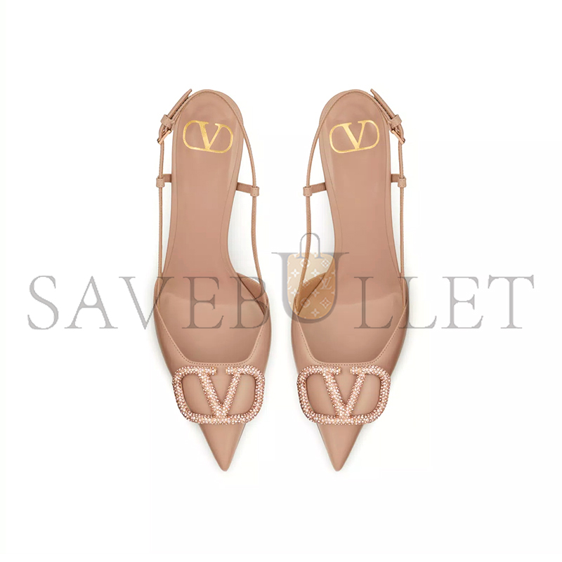 Va1e*ntin0 vlogo signature slingback pump in calfskin leather 80mm 3w2s0r01est_04w