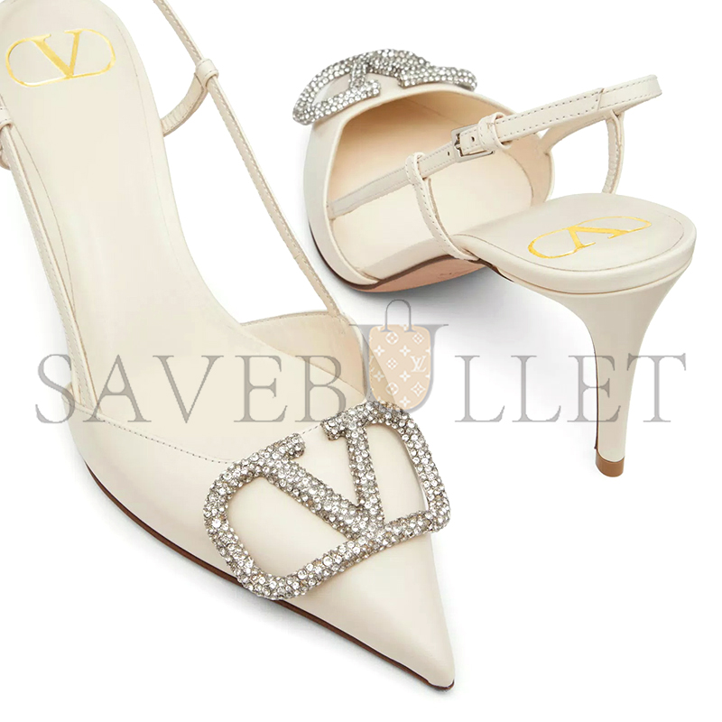 Va1e*ntin0 vlogo signature slingback pump in calfskin leather 80mm 5w2s0r01est_ia5
