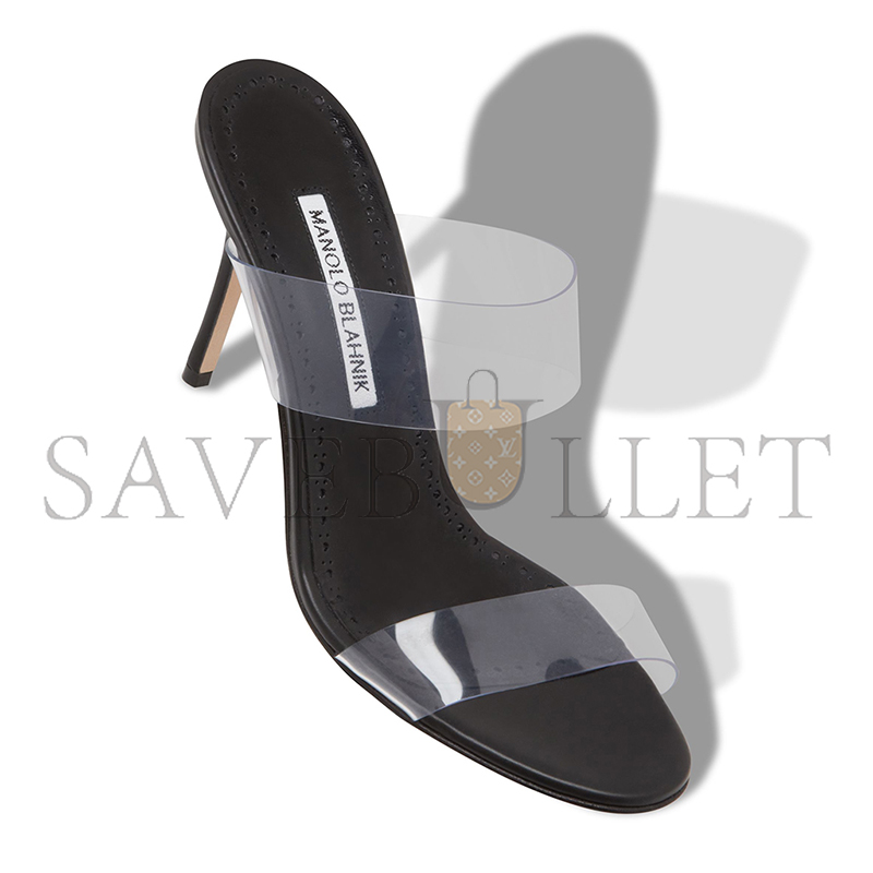man010 B1ahn*k scolto black eco pvc open toe mules 219-0272-0001