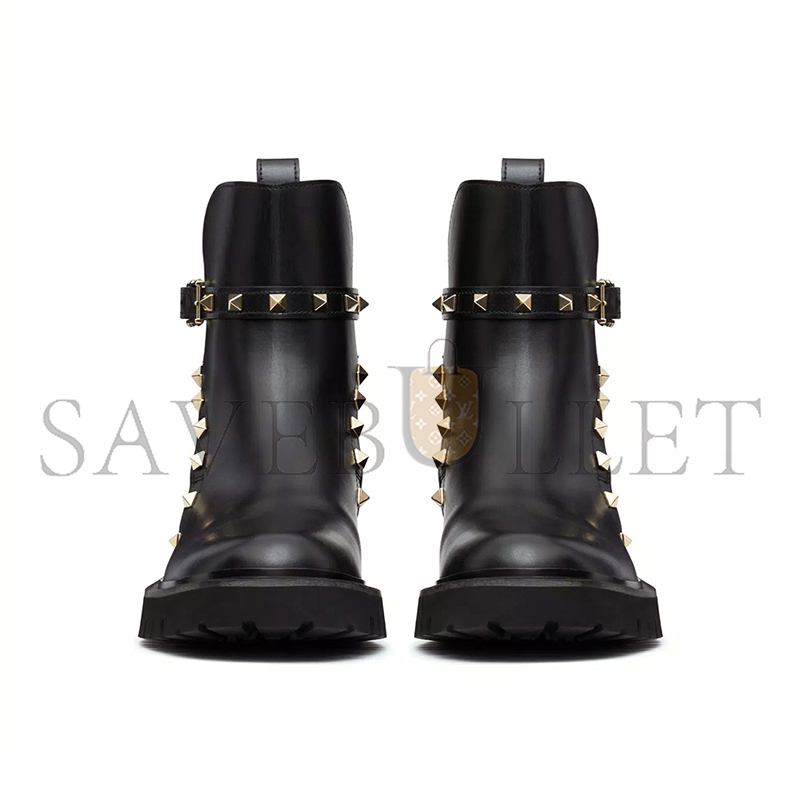 Va1e*ntin0 rockstud calfskin ankle boot 40mm 3w0s0hy8awe_0no