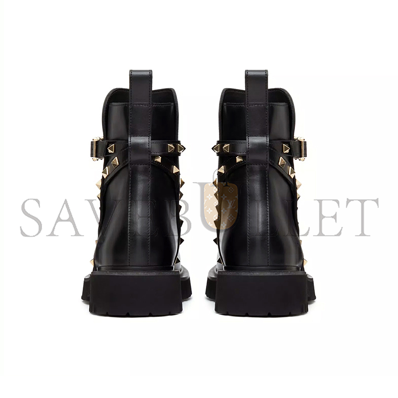 Va1e*ntin0 rockstud calfskin ankle boot 40mm 3w0s0hy8awe_0no