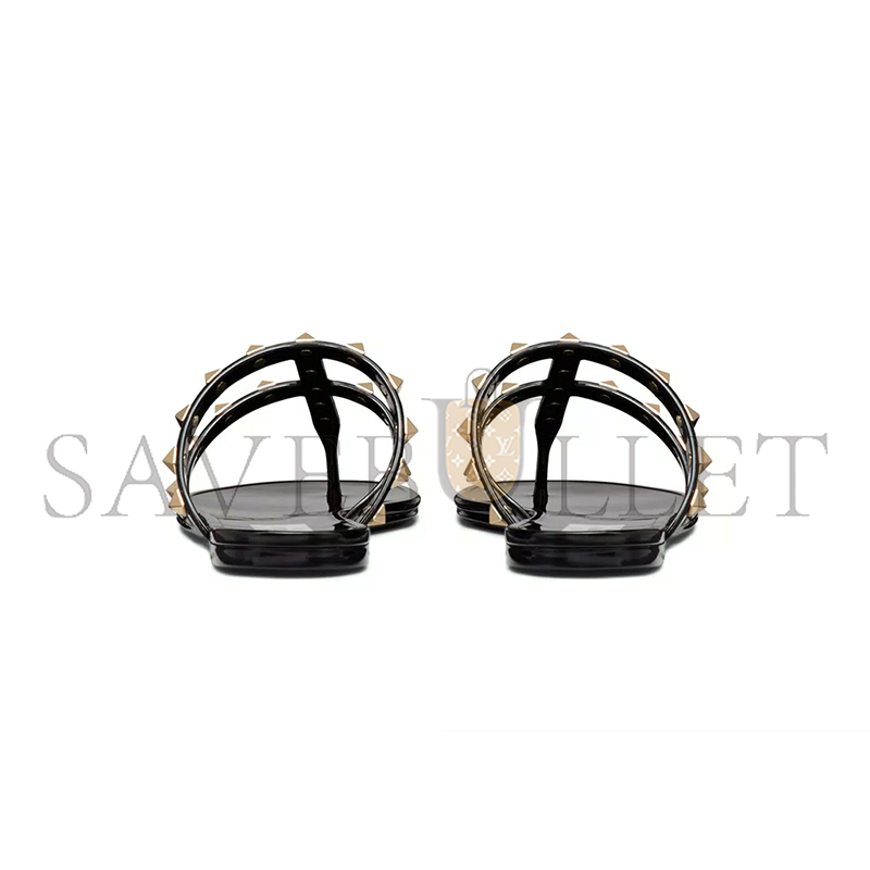 Va1e*ntin0 rockstud flat rubber sandal 3w2s0t84pvs_0no