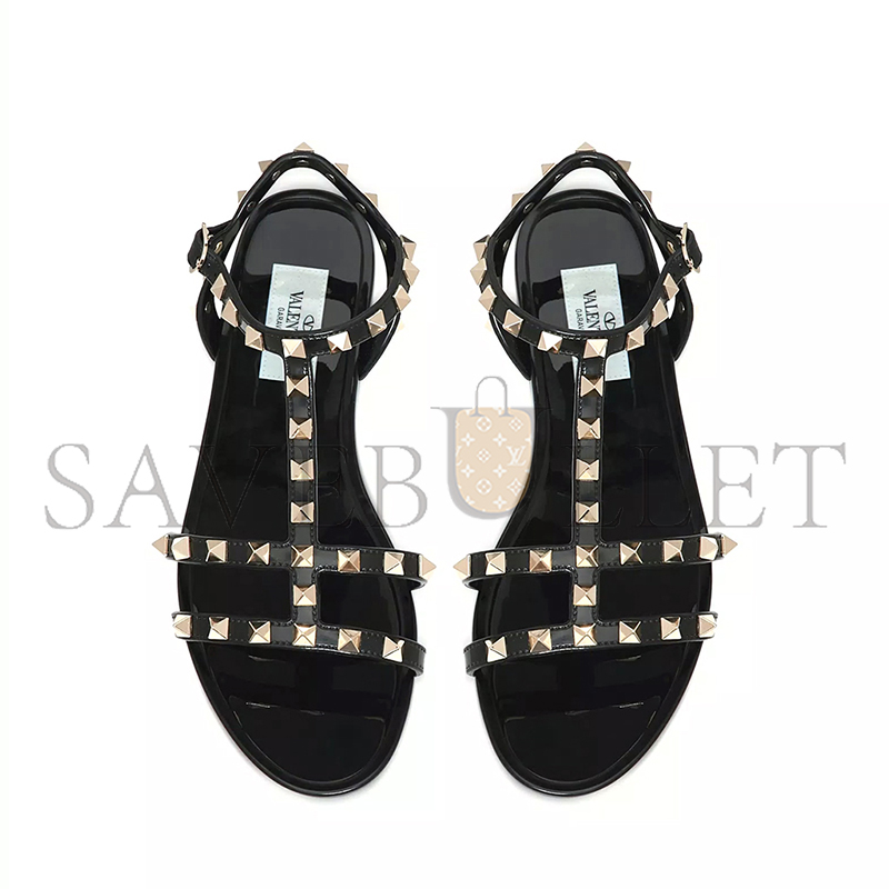 Va1e*ntin0 rockstud flat rubber sandal 5w2s0h38pvs_0no