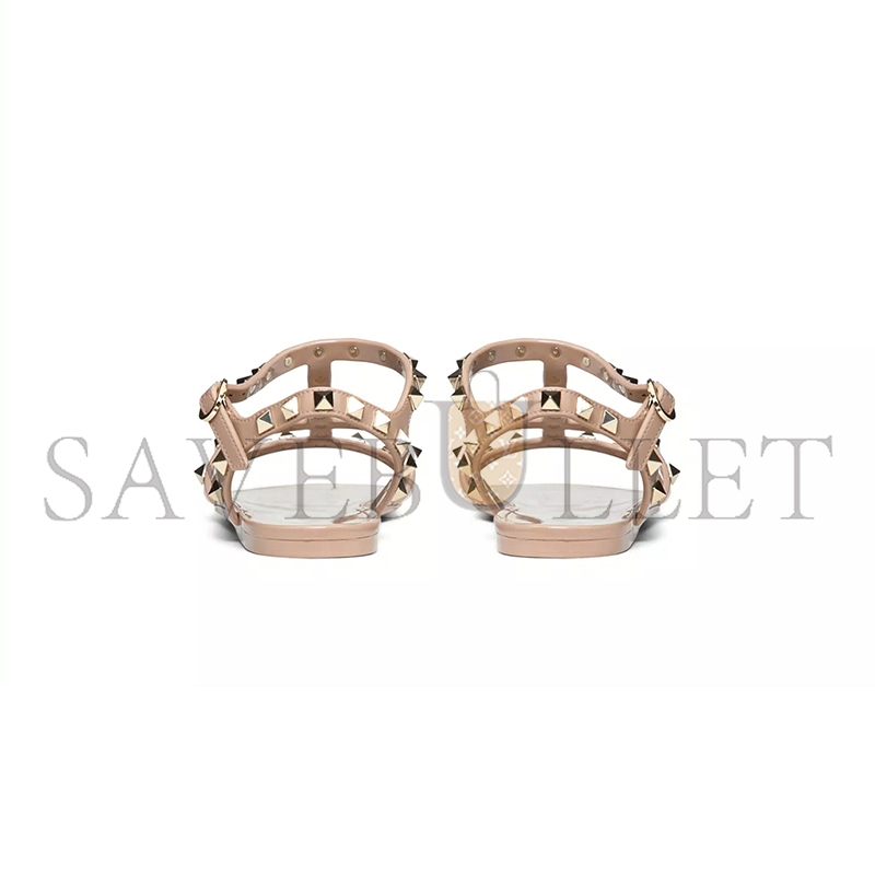 Va1e*ntin0 rockstud flat rubber sandal 5w2s0h38pvs_p45