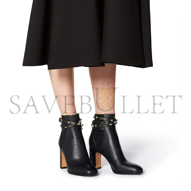 Va1e*ntin0 rockstud grainy calfskin ankle boot 90 mm 3w2s0p62vce_0no