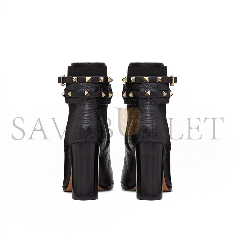 Va1e*ntin0 rockstud grainy calfskin ankle boot 90 mm 3w2s0p62vce_0no