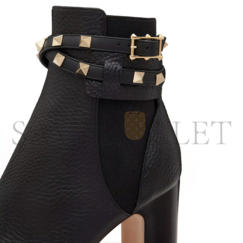 Va1e*ntin0 rockstud grainy calfskin ankle boot 90 mm 3w2s0p62vce_0no