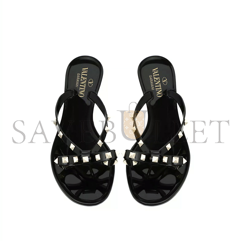 Va1e*ntin0 rockstud rubber slipper 5w2s0552pvs_0no
