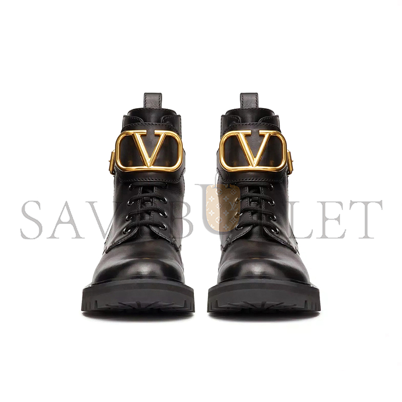 Va1e*ntin0 vlogo signature calfskin combat boot 35mm 5w2s0q03bek_0no
