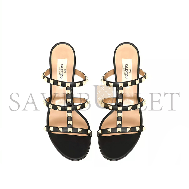 Va1e*ntin0 rockstud calfskin leather slide sandal 60 mm 5w2s0c47vod_0no