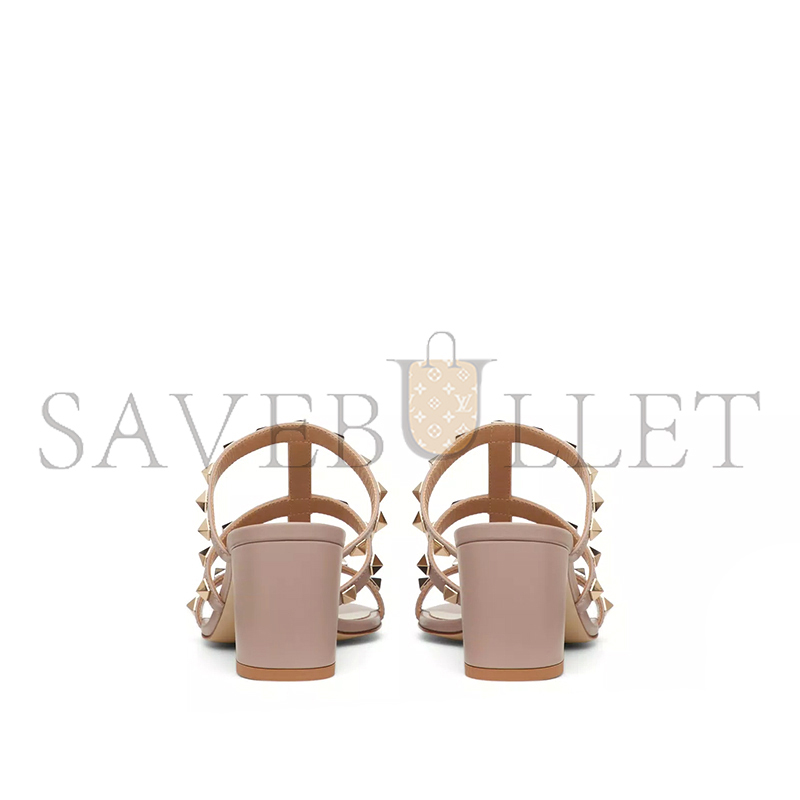 Va1e*ntin0 rockstud calfskin leather slide sandal 60 mm 5w2s0c47vod_p45