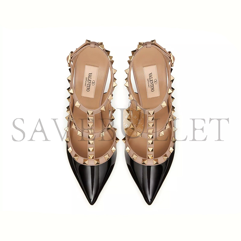 Va1e*ntin0 patent rockstud caged pump 100mm 5w2s0393vnw_n91