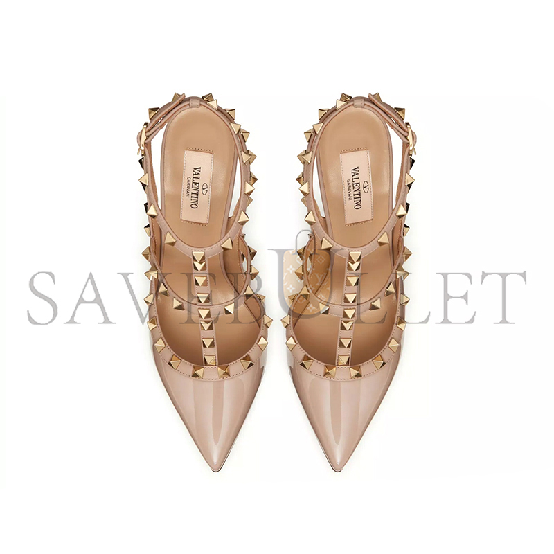Va1e*ntin0 patent rockstud caged pump 100mm 5w2s0393vnw_p45