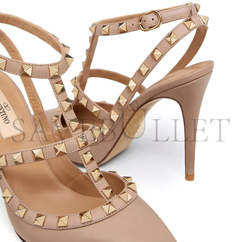 Va1e*ntin0 rockstud ankle strap pump 100 mm 5w2s0393vod_p45
