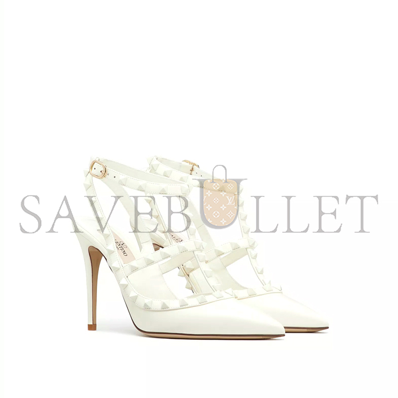 Va1e*ntin0 rockstud ankle strap pump with tonal studs 100 mm 5w2s0393vb8_098
