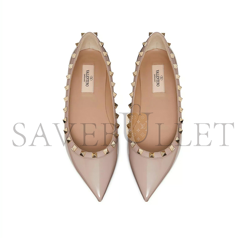 Va1e*ntin0 patent rockstud ballet flat 5w2s0403vnw_p45