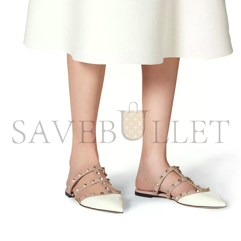 Va1e*ntin0 rockstud patent-leather mule 5w2s0h15vnw_l62