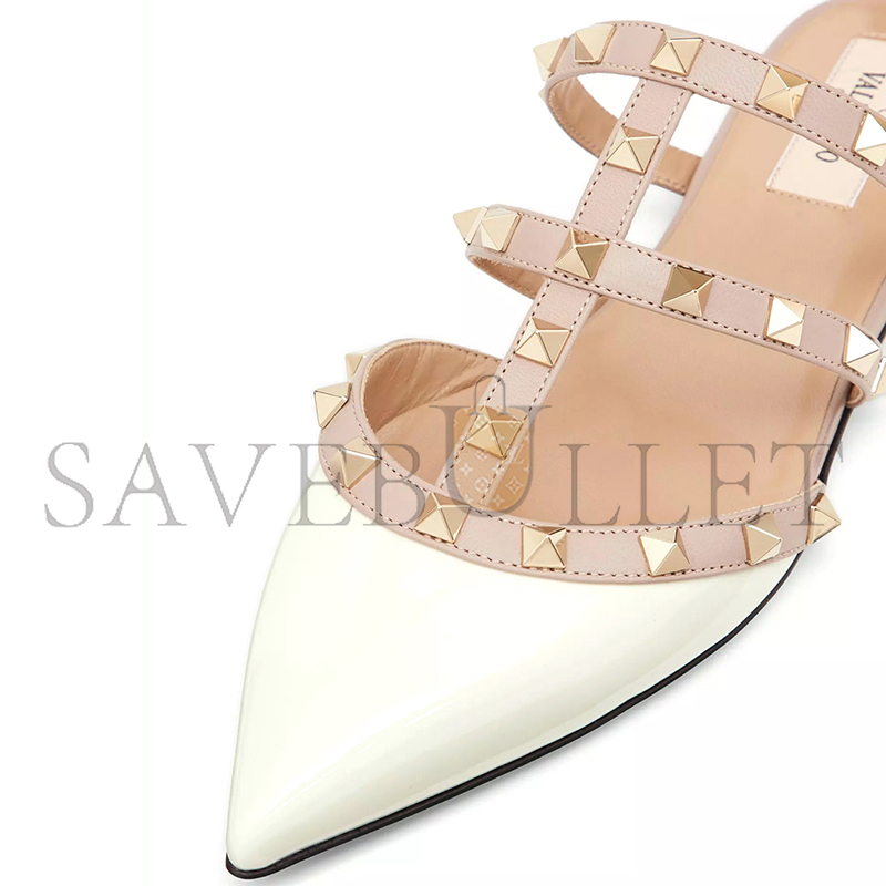 Va1e*ntin0 rockstud patent-leather mule 5w2s0h15vnw_l62