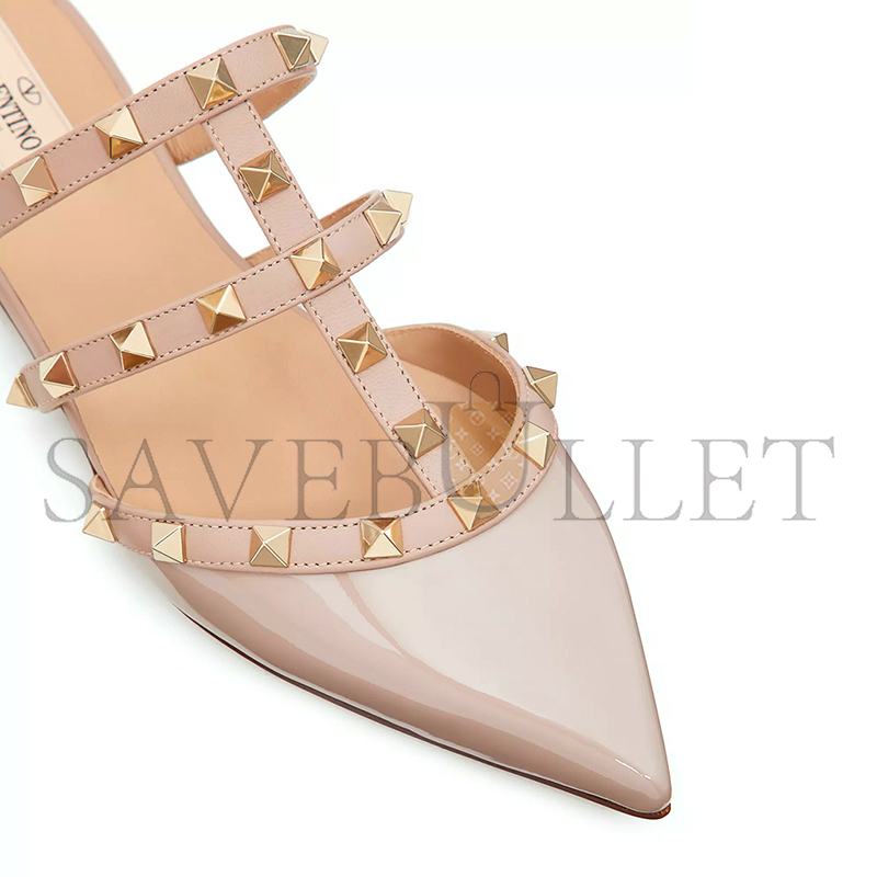 Va1e*ntin0 rockstud patent-leather mule 5w2s0h15vnw_p45