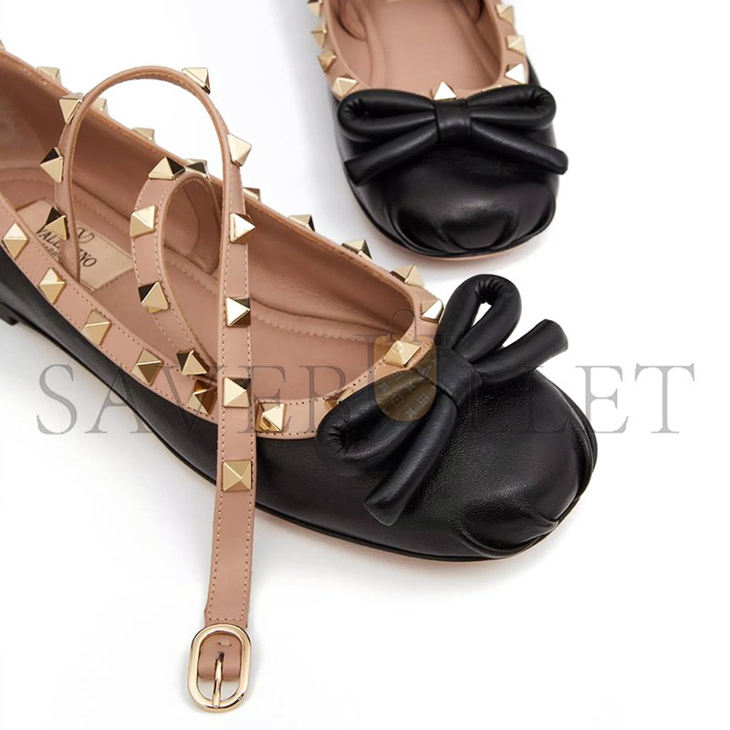 Va1e*ntin0 rockstud ballerina in nappa leather 4w2s0hb6xgr_n71