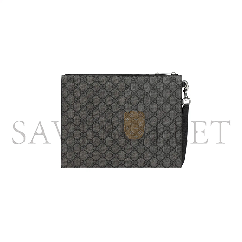 g*u*i gg S*p*e spunty calf leather pouch 768374 (28*22*3cm)