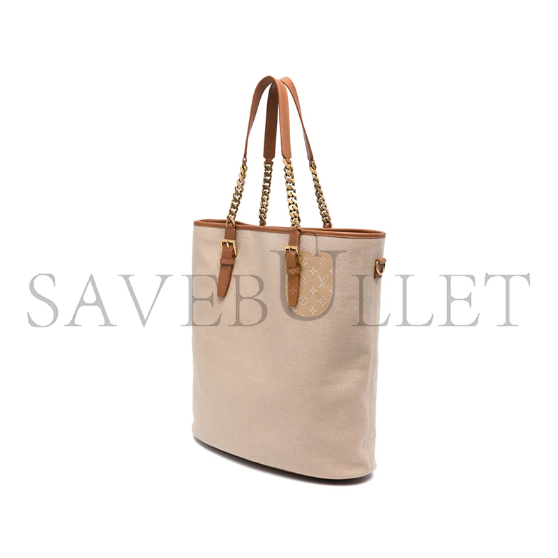 y*l laurent shopping tote bag in desert dust&bR1ck 781302fac7t (36*38*15cm)