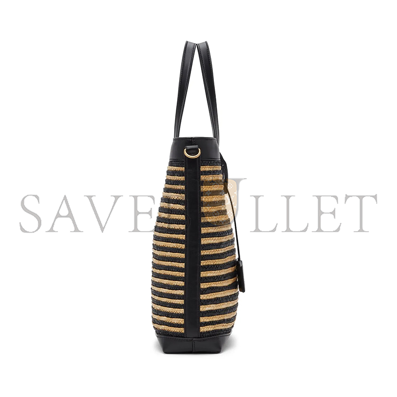 y*l shopping Sa**t Lau*nt toy in raffia and leather 6003077088 (25*28*8cm)
