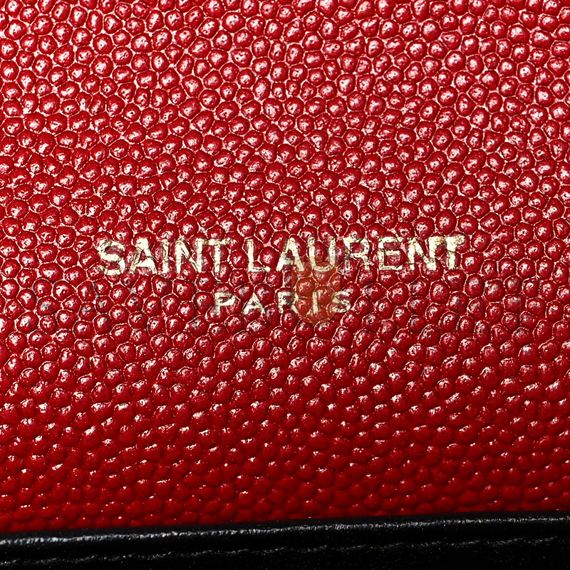 Y*L uptown chain wallet in grain de poudre embossed leather 607788110108 (19*12*3cm)