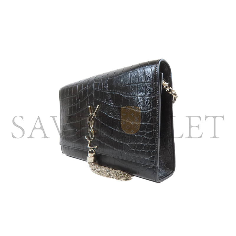 Y*L kate small chain bag with tassel in crocodile-embossed leather 452159600354 (20*12.5*5cm)