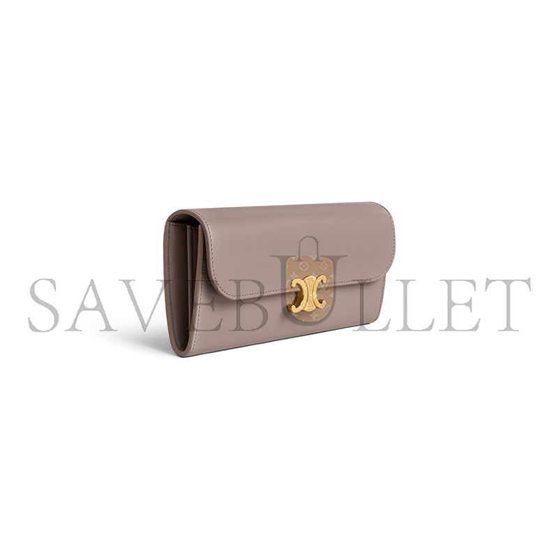 Ce1i*e large wallet triomphe in shiny calfskin 10e313dpv.10bl (19*10*3cm)