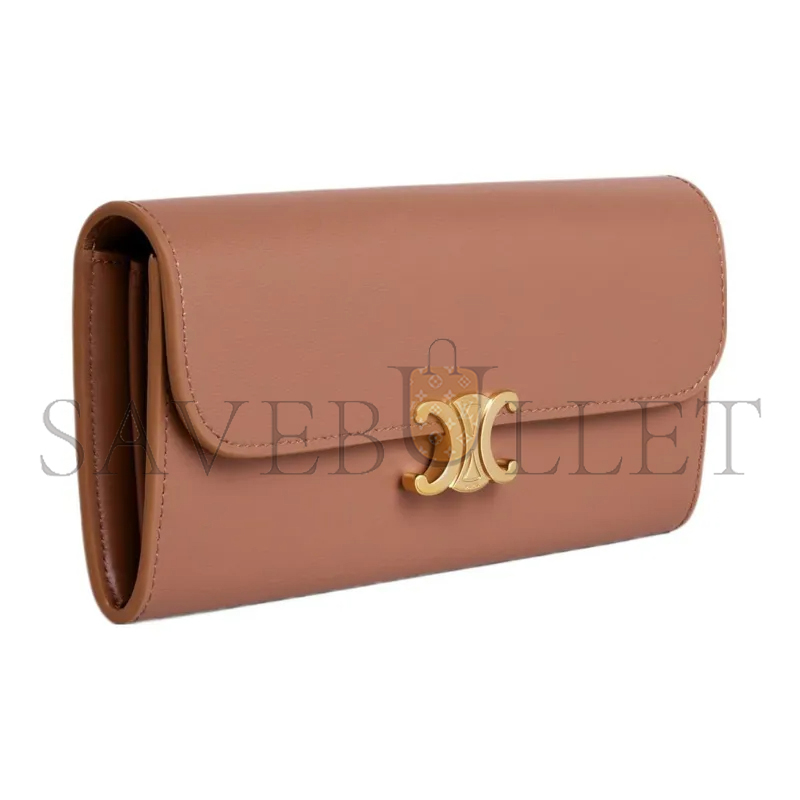 Ce1i*e large wallet triomphe in shiny calfskin 10e313dpv-18bu (19*10*3cm)