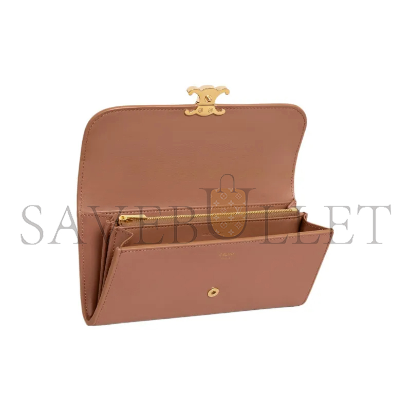 Ce1i*e large wallet triomphe in shiny calfskin 10e313dpv-18bu (19*10*3cm)