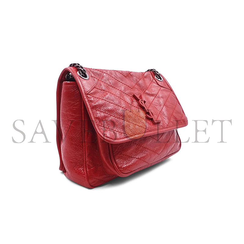 Y*L niki medium chain bag in crinkled vintage leather 4988940en046805 (28*20*8.5cm)