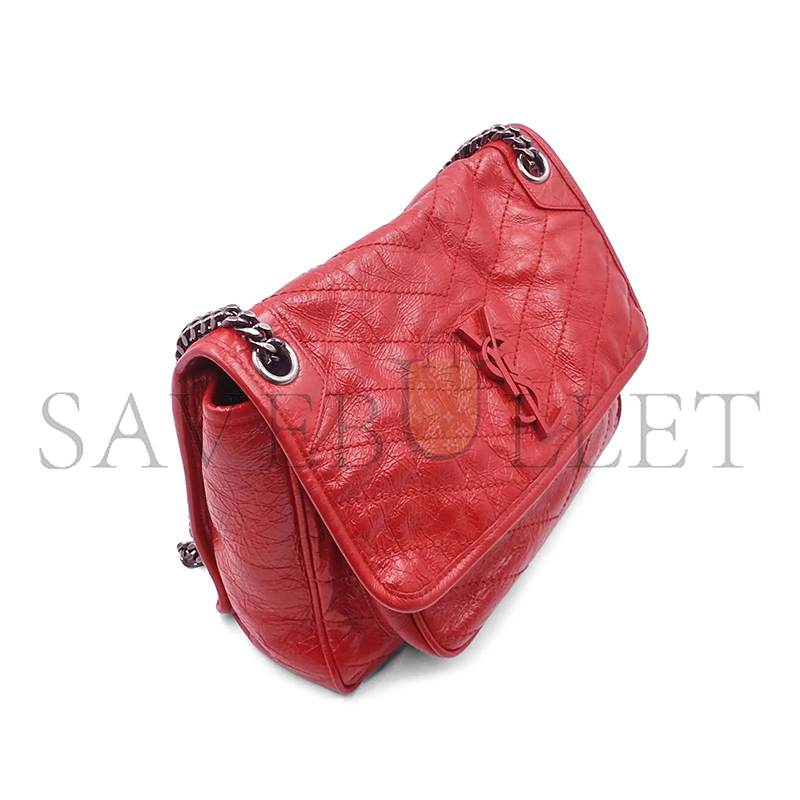Y*L niki medium chain bag in crinkled vintage leather 4988940en046805 (28*20*8.5cm)