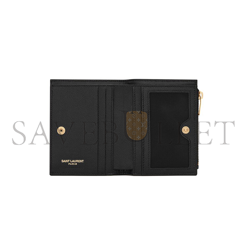 Y*L cassandre matelassÉ bi-fold wallet in grain de poudre leather 575879bow011000 (10.5*8.5*2.5cm)