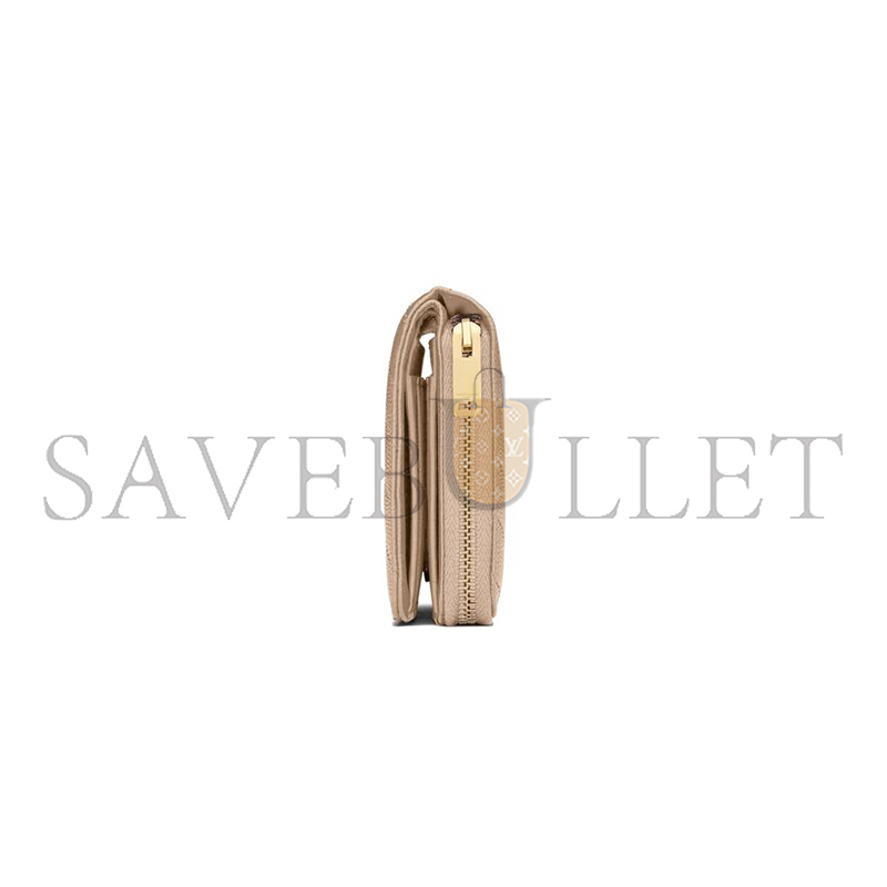 Y*L cassandre matelassÉ compact zip around wallet in grain de poudre leather 668288bow012721 (12*10*3cm)