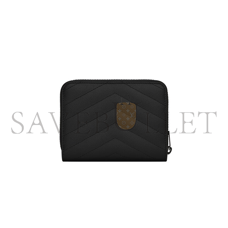 Y*L cassandre matelassÉ compact zip around wallet in grain de poudre leather 668288bow081000 (12*10*3cm)