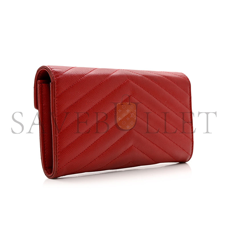 Y*L cassandre matelassÉ large flap wallet in grain de poudre leather 372264bow016805 (19*11*3cm)