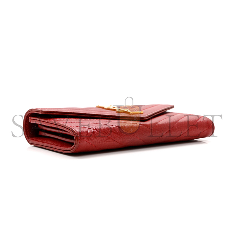 Y*L cassandre matelassÉ large flap wallet in grain de poudre leather 372264bow016805 (19*11*3cm)