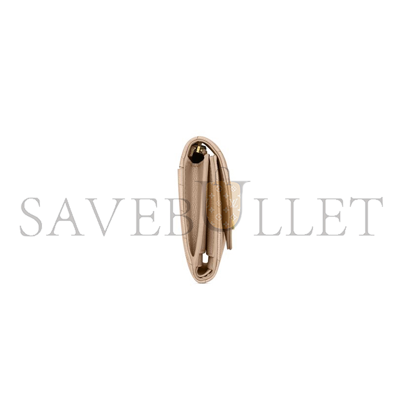 Y*L cassandre matelassÉ compact tri fold wallet in grain de poudre leather 403943bow012721 (12.5*10*2.5cm)