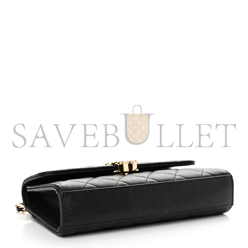 Ch*el caviar quilted chain top handle with chain black (18*10*4cm)