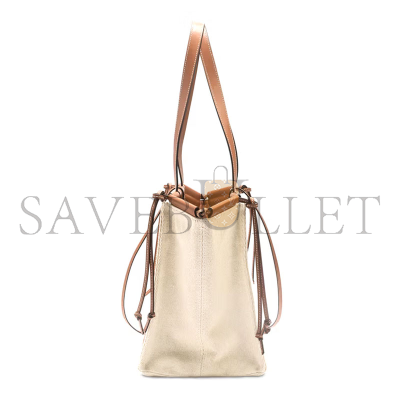 L0ew* cushion tote bag in canvas calfskin 061920 (35*27*19cm)